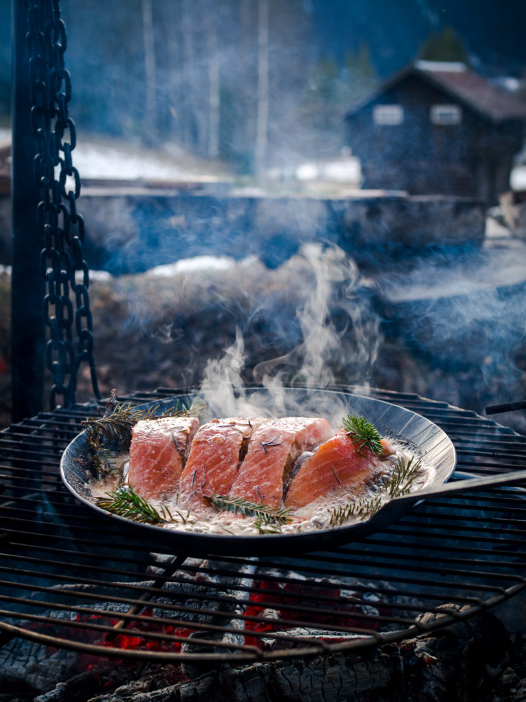 Conifer Needle and Brown-Butter Salmon