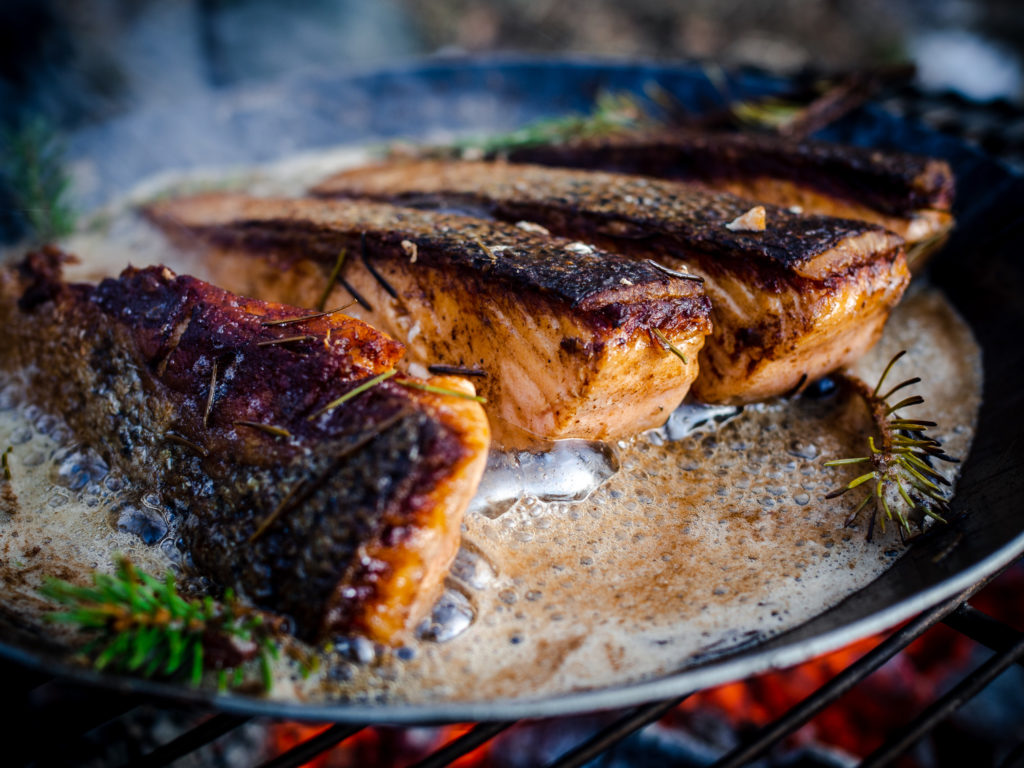 Conifer Needle and Brown-Butter Salmon