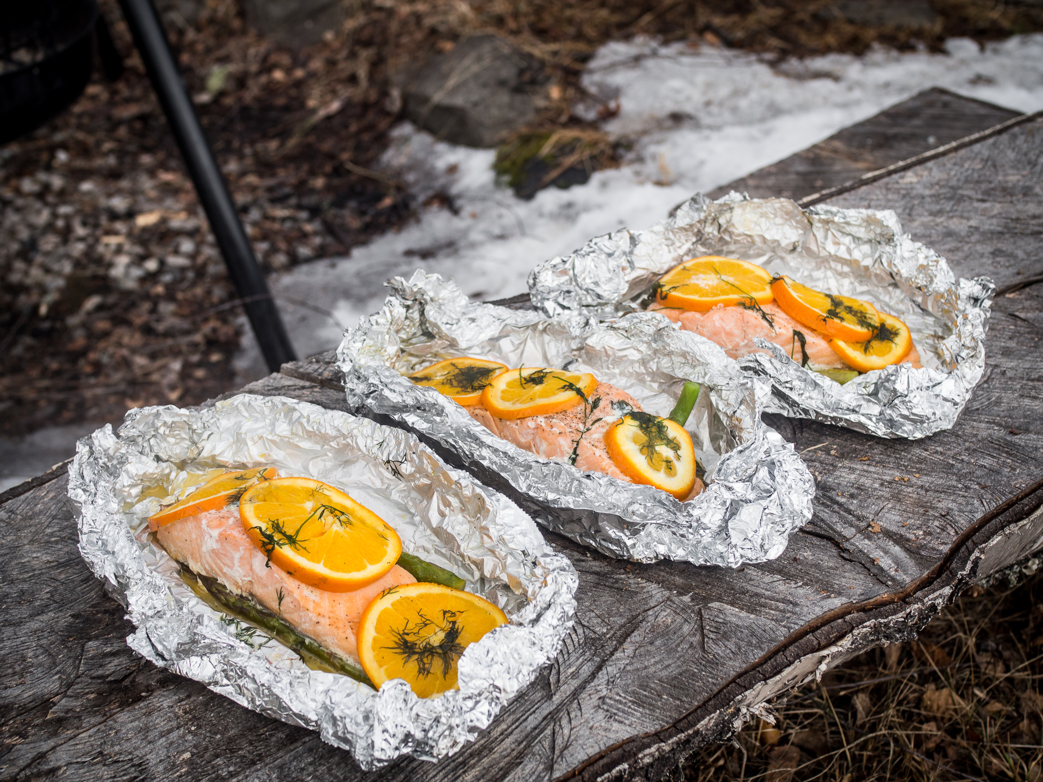 Salmon with Orange and Dill Foil Packets