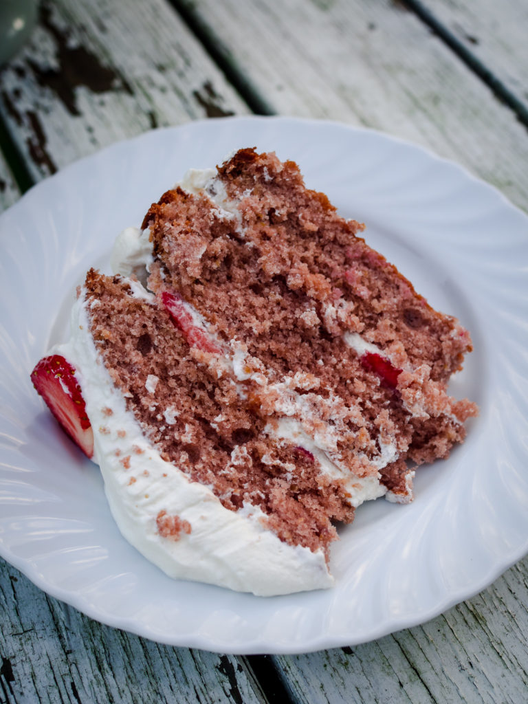 Fresh Strawberry and Cream Cake