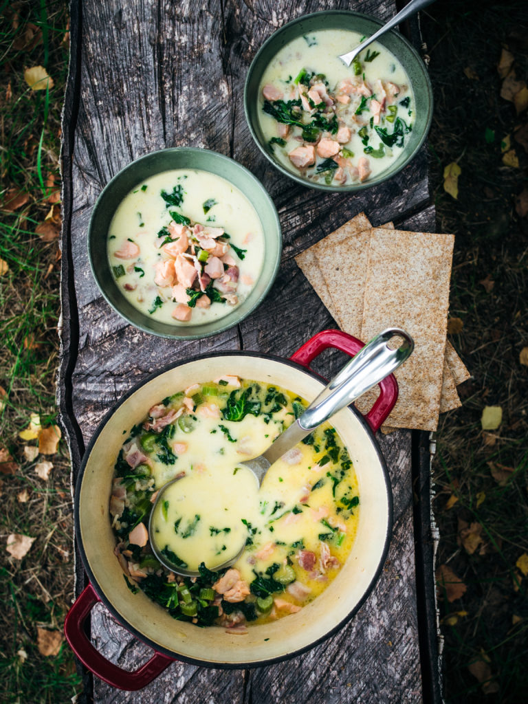 Salmon and Barley Soup