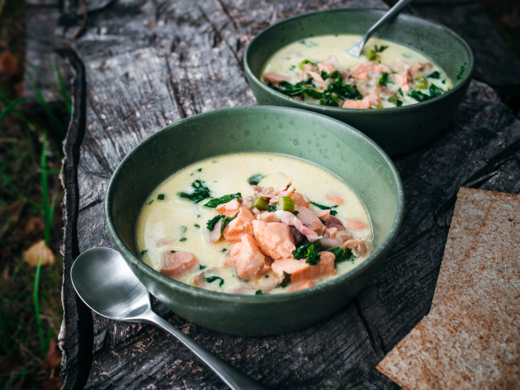 Salmon and Barley Soup