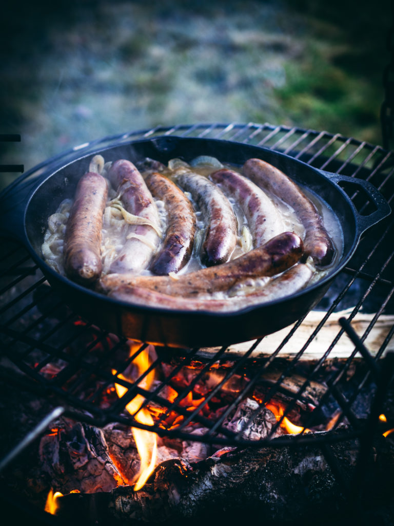 Beer-Braised Sausages