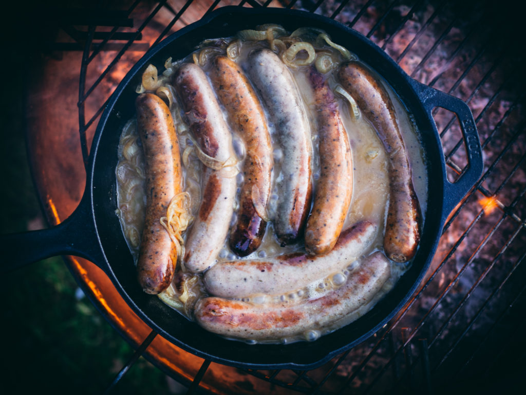 Beer-Braised Sausages
