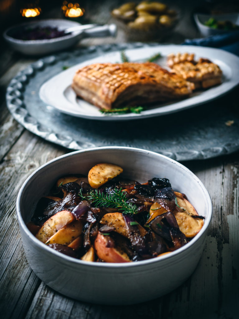 Honey Sauteed Apples, Prunes, and Onions