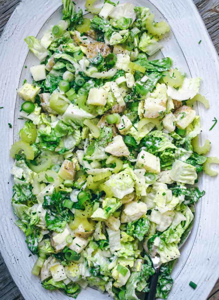 Potato and Lettuce Salad with Pickled Celery