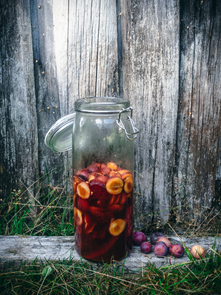 Spiced Pickled Plums
