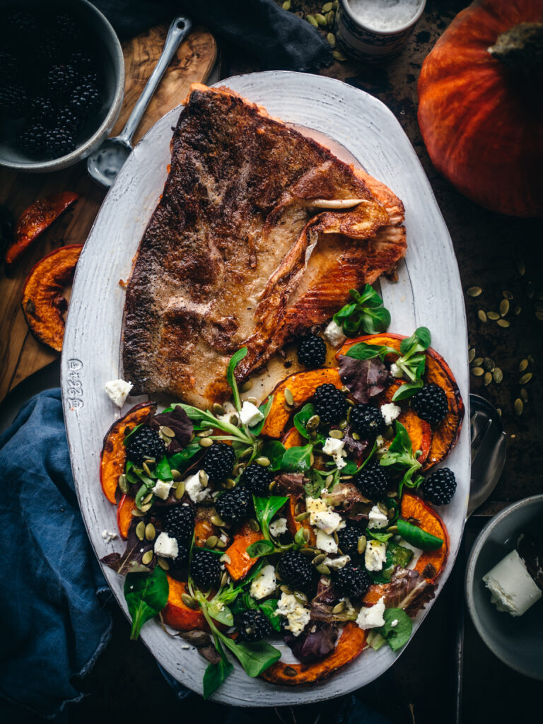 Steelhead Trout with Roasted Pumpkin