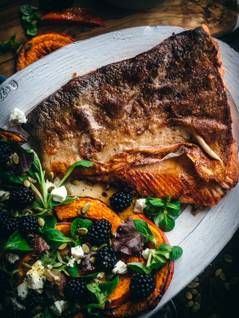 Steelhead Trout with Roasted Pumpkin