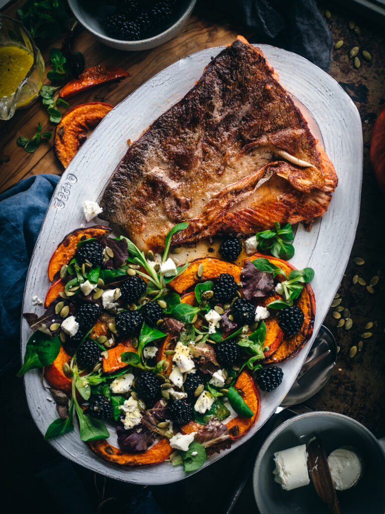 Steelhead Trout with Roasted Pumpkin