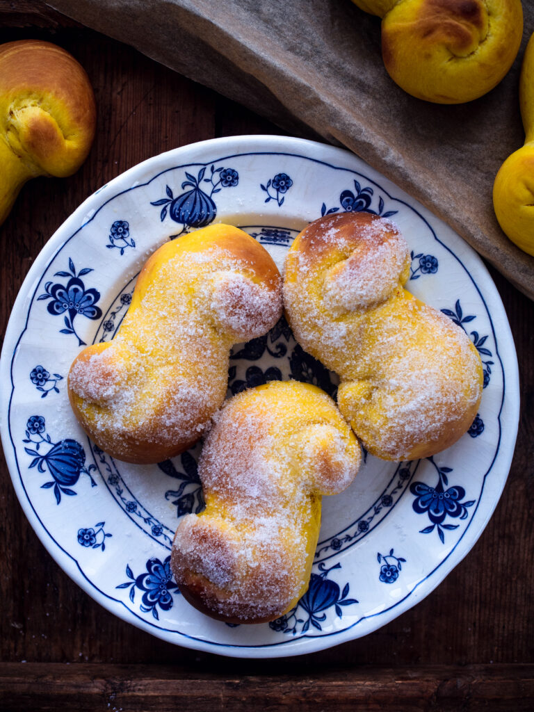 Sugared Saffron Buns (Sukrede Lussekatter)