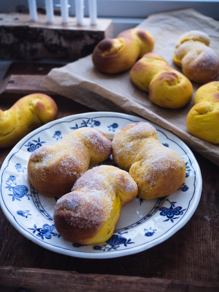 Sugared Saffron Buns (Sukrede Lussekatter)