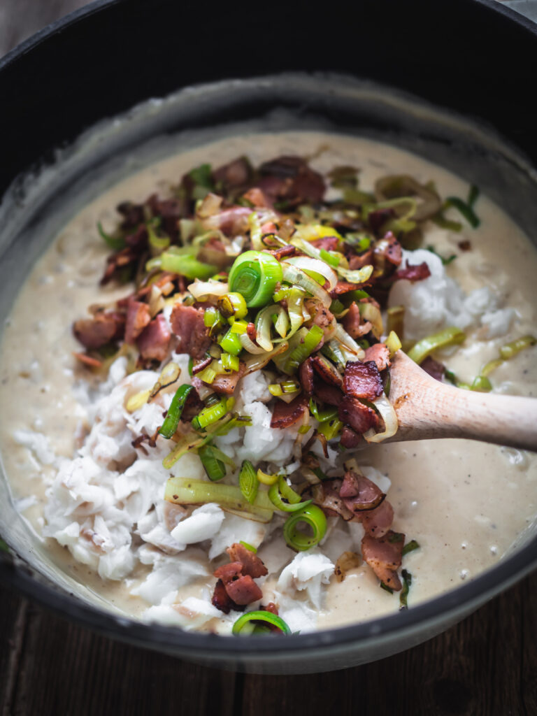 bacon fish casserole (fiskegrateng)