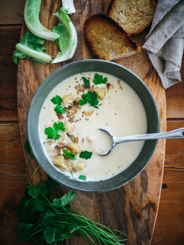 Creamy Cauliflower Soup (blomkålsuppe)